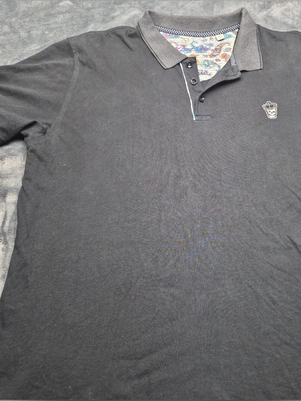 Robert Graham Shirt Men 2XL Black Classic Fit Short Sleeve Pull Over